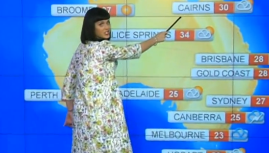 Katy Perry Does Australian Weather Forecast [Watch] 